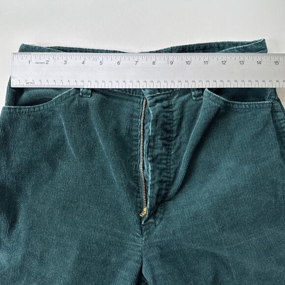 Vintage Funny Girl Corduroy Pants Green High Rise Straight Leg Sz 13/14 Modern 8 - Picture 10 of 13